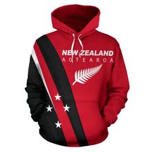 Load image into Gallery viewer, New Zealand Aotearoa Silver Fern Hoodie Red 02 by ByDesignByus for Men and Women