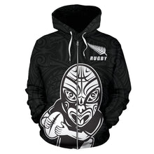 Load image into Gallery viewer, Rugby Haka New Style Zip Up Hoodie