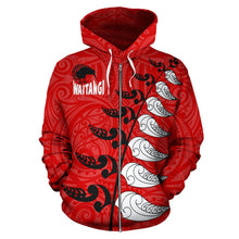 Load image into Gallery viewer, Happy Waitangi Day Zip Up Hoodie