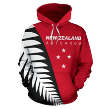 Load image into Gallery viewer, New Zealand Aotearoa Silver Fern Hoodie Red by ByDesignByus for Men and Women