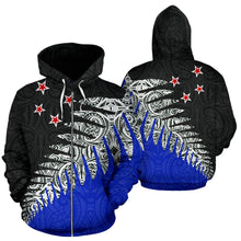 Load image into Gallery viewer, New Zealand Silver Fern  Pullover Zip Up Hoodie