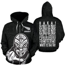 Load image into Gallery viewer, Rugby Haka New Style Zip Up Hoodie