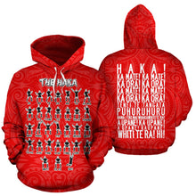 Load image into Gallery viewer, New Zealand Rugby Haka Dance Hoodie Red